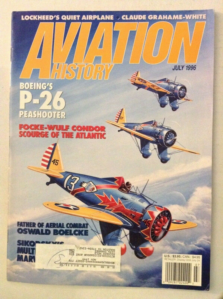 Aviation History Magazine Boeing's P-26 Peashooter July 1996 050319nonrh