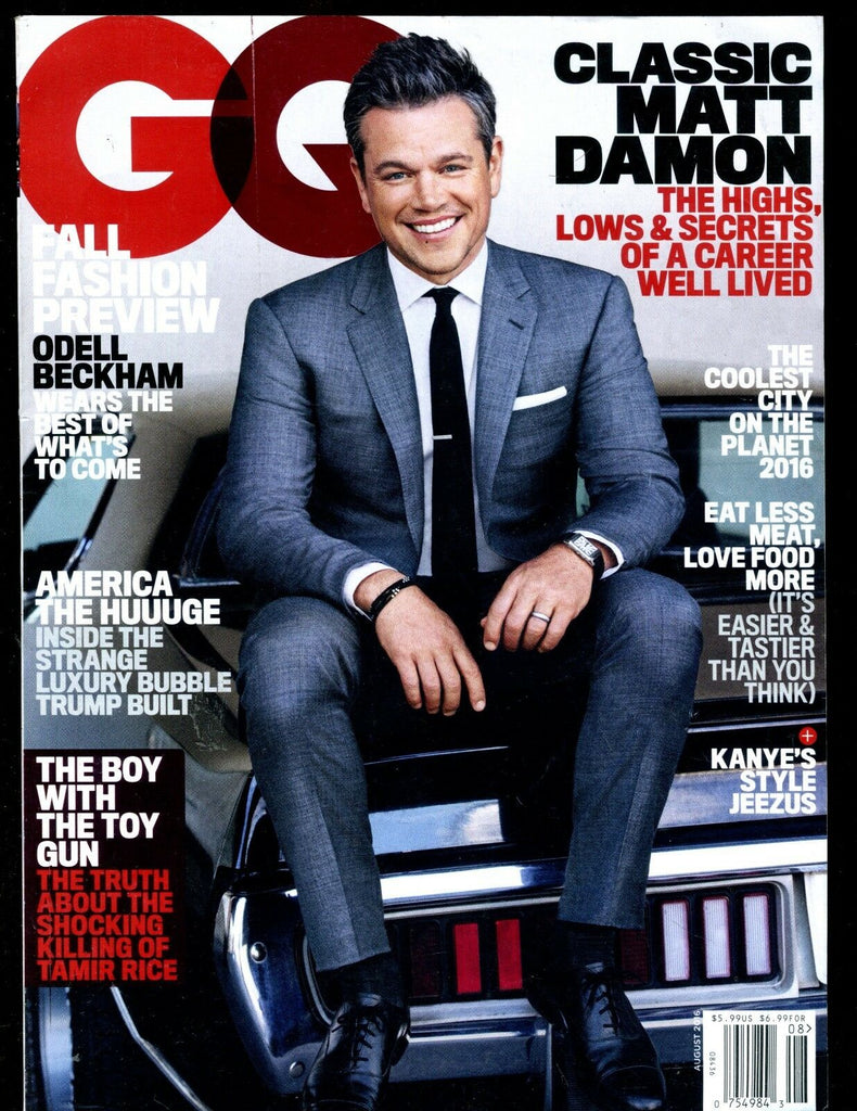 GQ Magazine August 2016 Matt Damon EX No ML 011617jhe