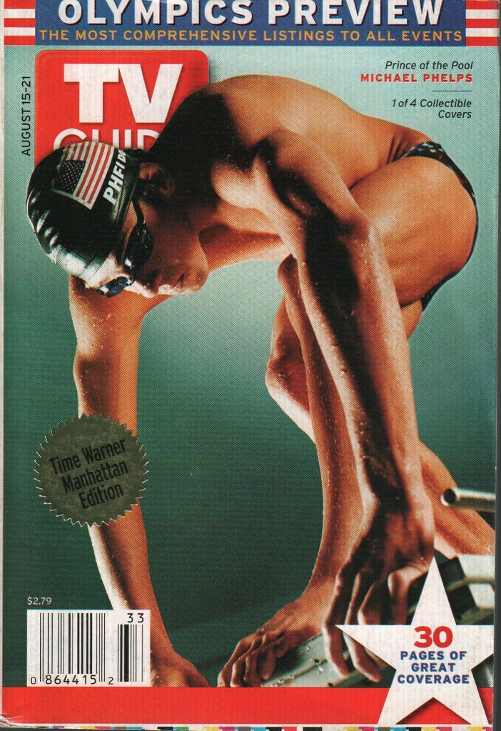 TV Guide TW Manhattan Edition August 15 2004 Michael Phelps Olympics 022120AME