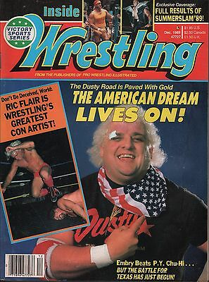 Inside Wrestling December 1989 Dusty Rhodes, Ric Flair VG 122315DBE
