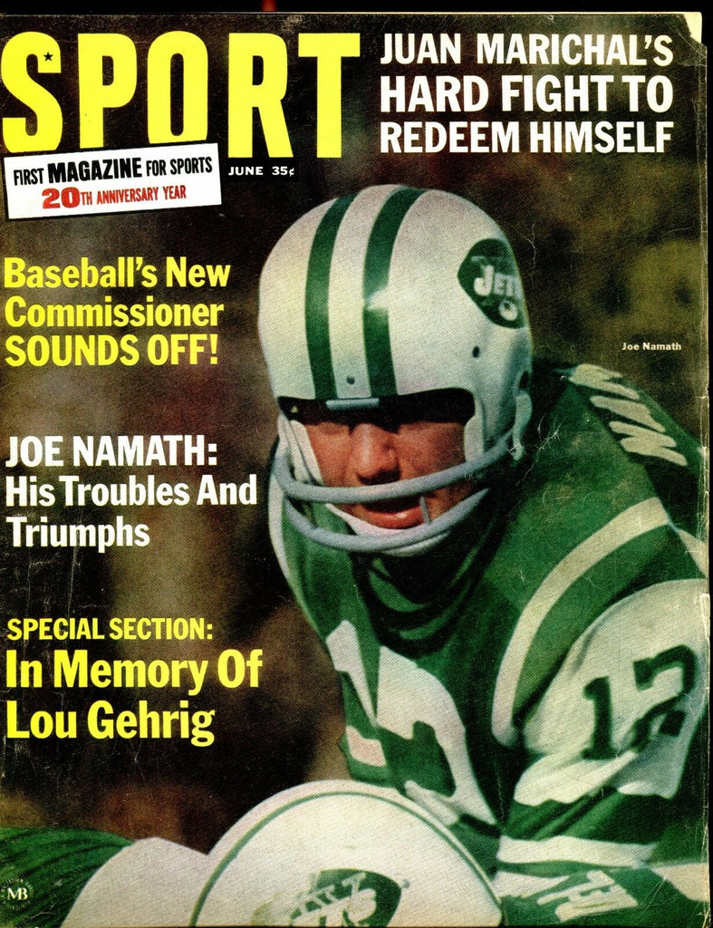Sport Magazine June 1966 Joe Namath VG No ML 020817jhe