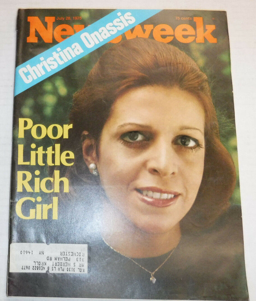 Newsweek Magazine Christina Onassis July 28, 1975 WITH ML 100316R