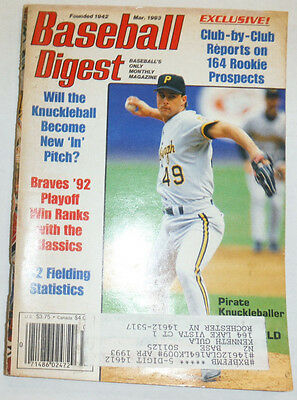 Baseball Digest Magazine Gary Carter & Fred McGriff March 1993 020315R