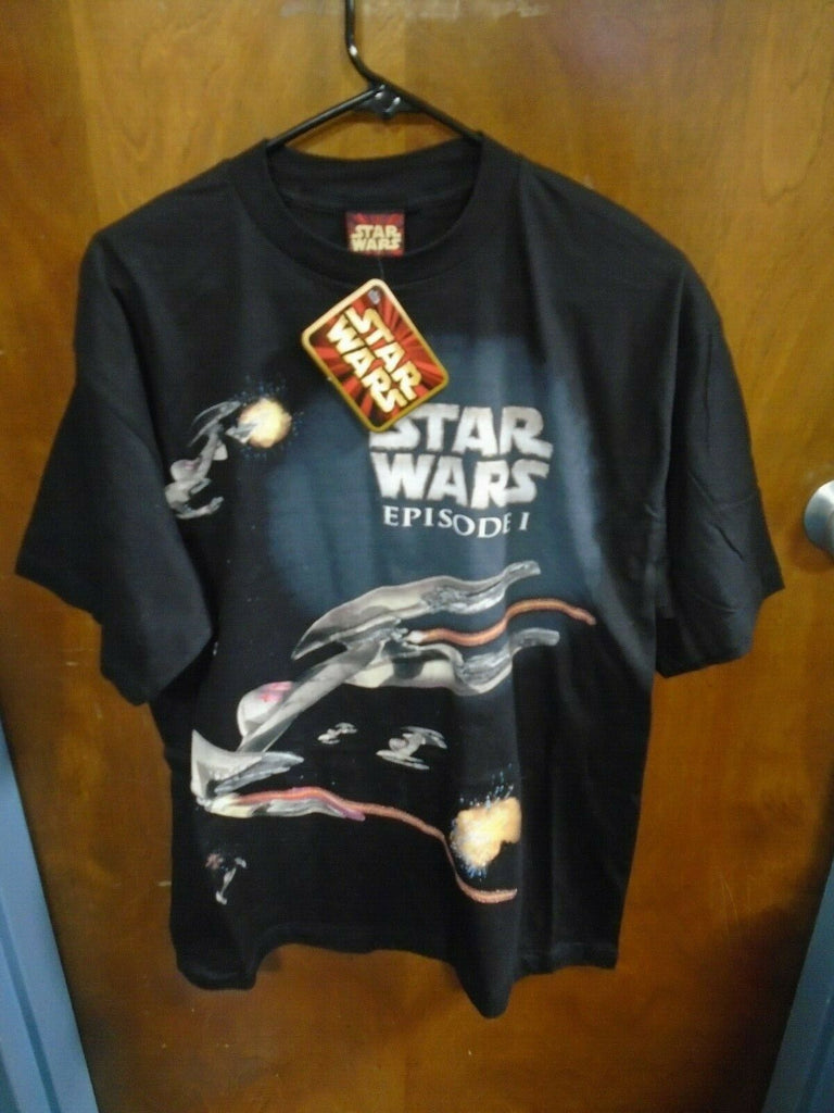 Star Wars Episode 1 Black T Shirt Large NWT 1999 Lucasfilm 110819AMT2