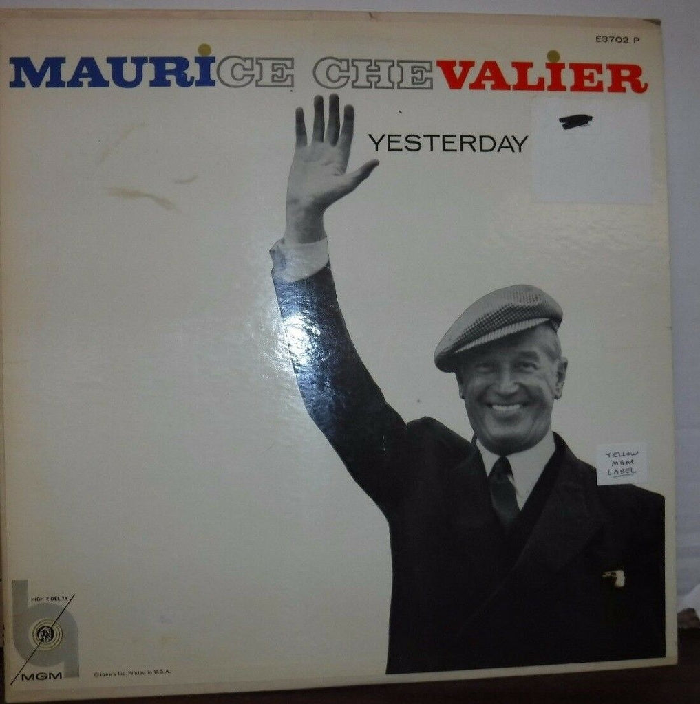 Maurice Chevalier Yesterday 33 RPM E3702P yellow MGM label 103016LLE