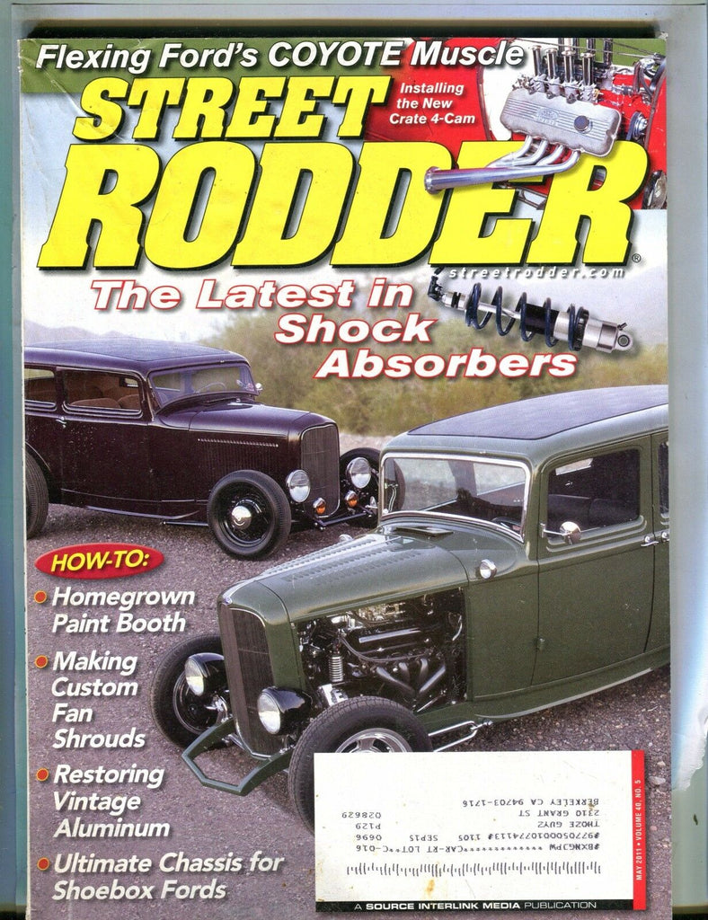 Street Rodder Magazine May 2011 Shock Absorbers EX w/ML 041917nonjhe