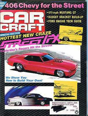 Car Craft Magazine February 1989 New Craze Street/FX VGEX 032816jhe