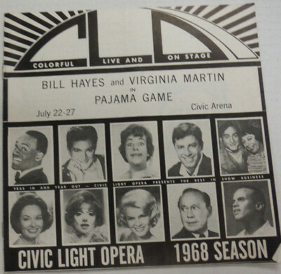 Pajama Game Magazine Bill Hayes & Virginia Martin July 22-27 012915R2