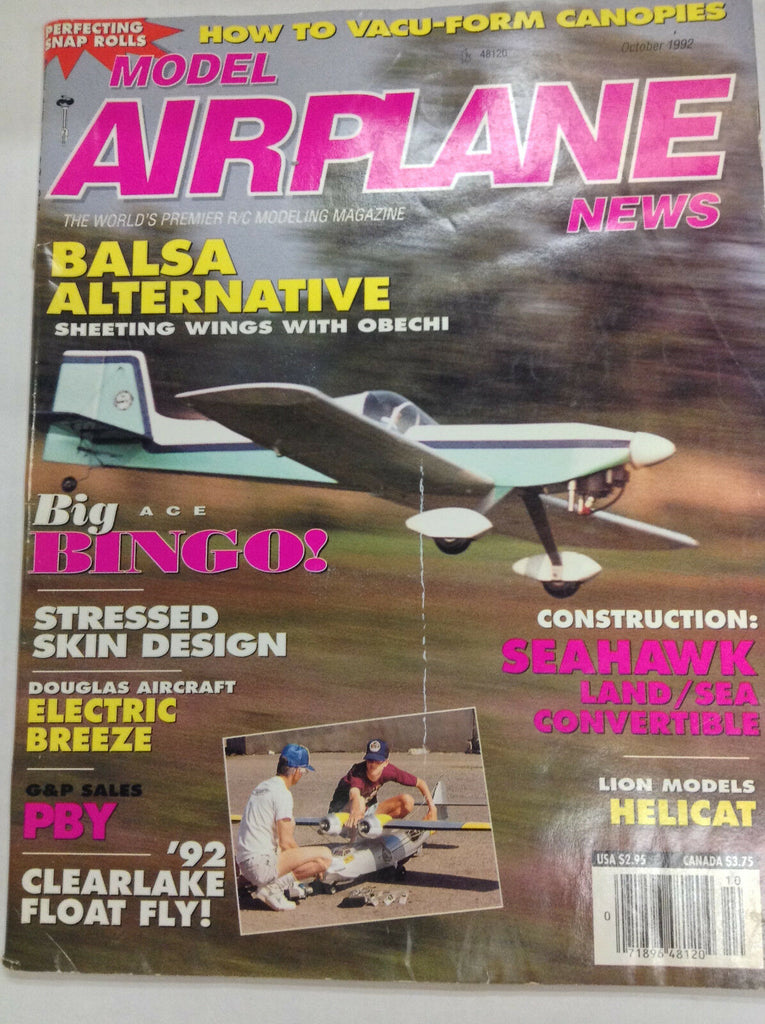 Model Airplane News Magazine Balsa Alternative October 1992 FAL 042617nonr2