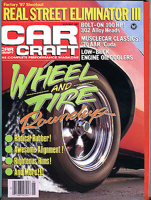 Car Craft Magazine May 1987 Wheel and Tire Roundup EX 021816jhe