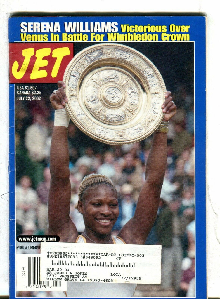 Jet Magazine July 22 2002 Serena Williams Wimbledon 071117nonjhe