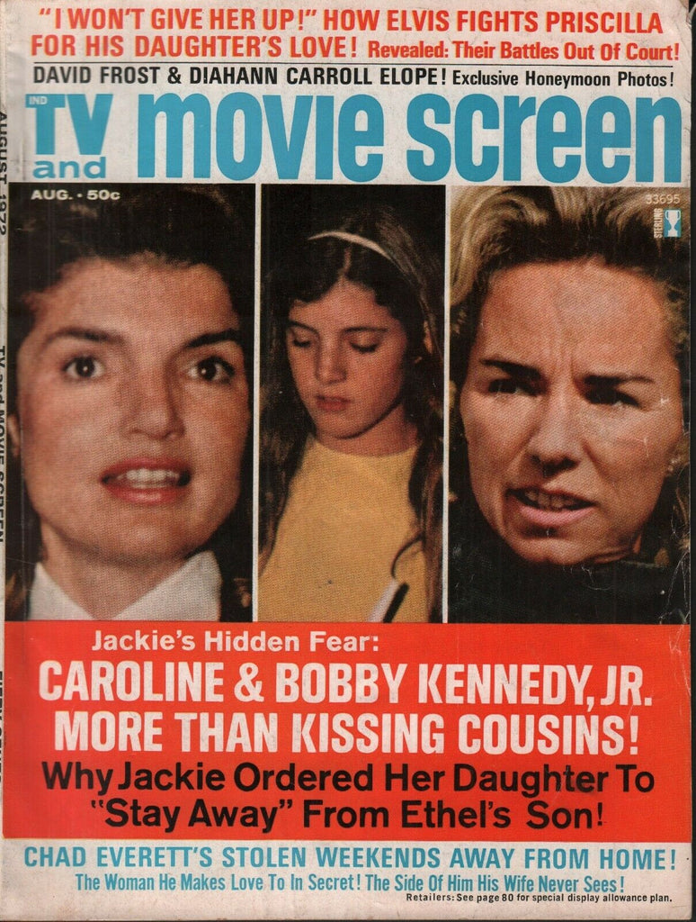 TV & Movie Screen August 1972 Jackie Caroline Bobby Kennedy Jr 062019AME
