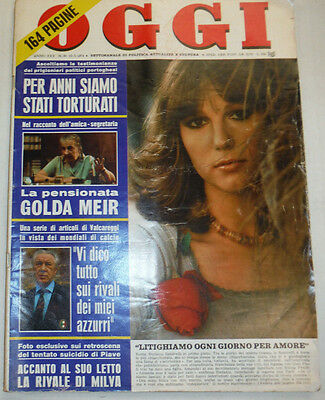 Oggi Vintage Italian Magazine Golda Meir & Stefania Sandrelli May 1974 021715R