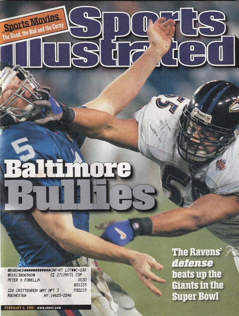 Sports Illustrated Ravens Vs Giants Super Bowl February 5, 2001 091719nonr