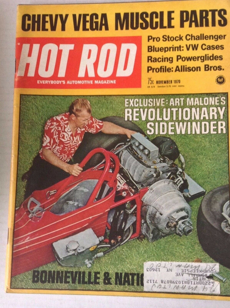 Hot Rod Magazine Chevy Vega Muscle Parts Bonneville November 1970 042517nonrh