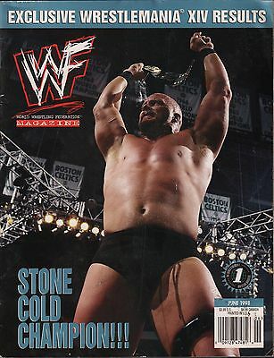 WWF Magazine June 1998 Stone Cold Steve Austin EX 121015DBE