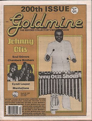 Goldmine 200th Issue March 25 1988 Johnny Otis, Cyndi Lauper EX 122115DBE