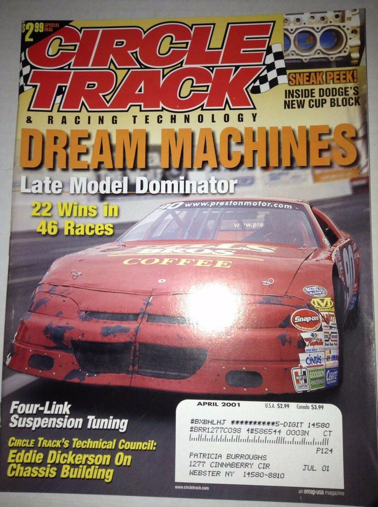 Circle Track Magazine Late Model Dominator Suspensions April 2001 040517NONRH