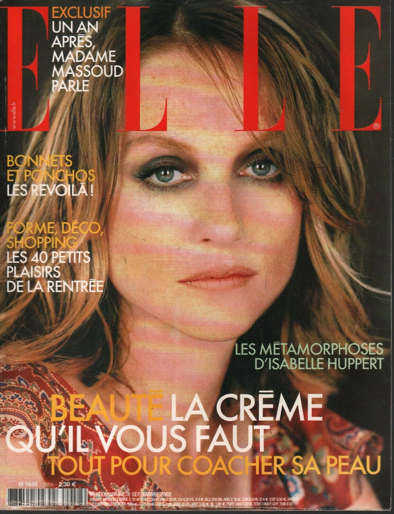 Elle French Fashion September 9 2002 Isabelle Huppert Madame Massoud 101620ame