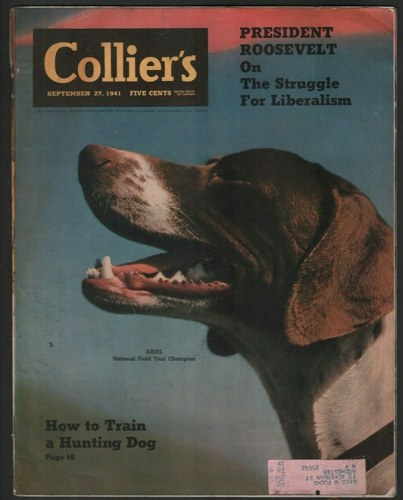 Collier's Mag Train Dogs President Roosevelt September 27, 1941 010620nonr
