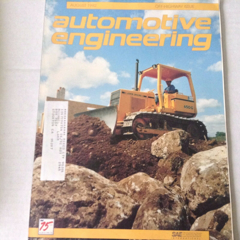 Automotive Engineering Magazine Braking Evolution August 1992 061217nonrh