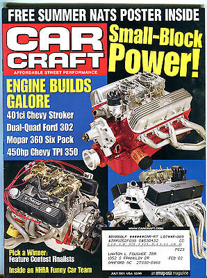 Car Craft Magazine July 2001 Engine Builds Galore EX 012916jhe