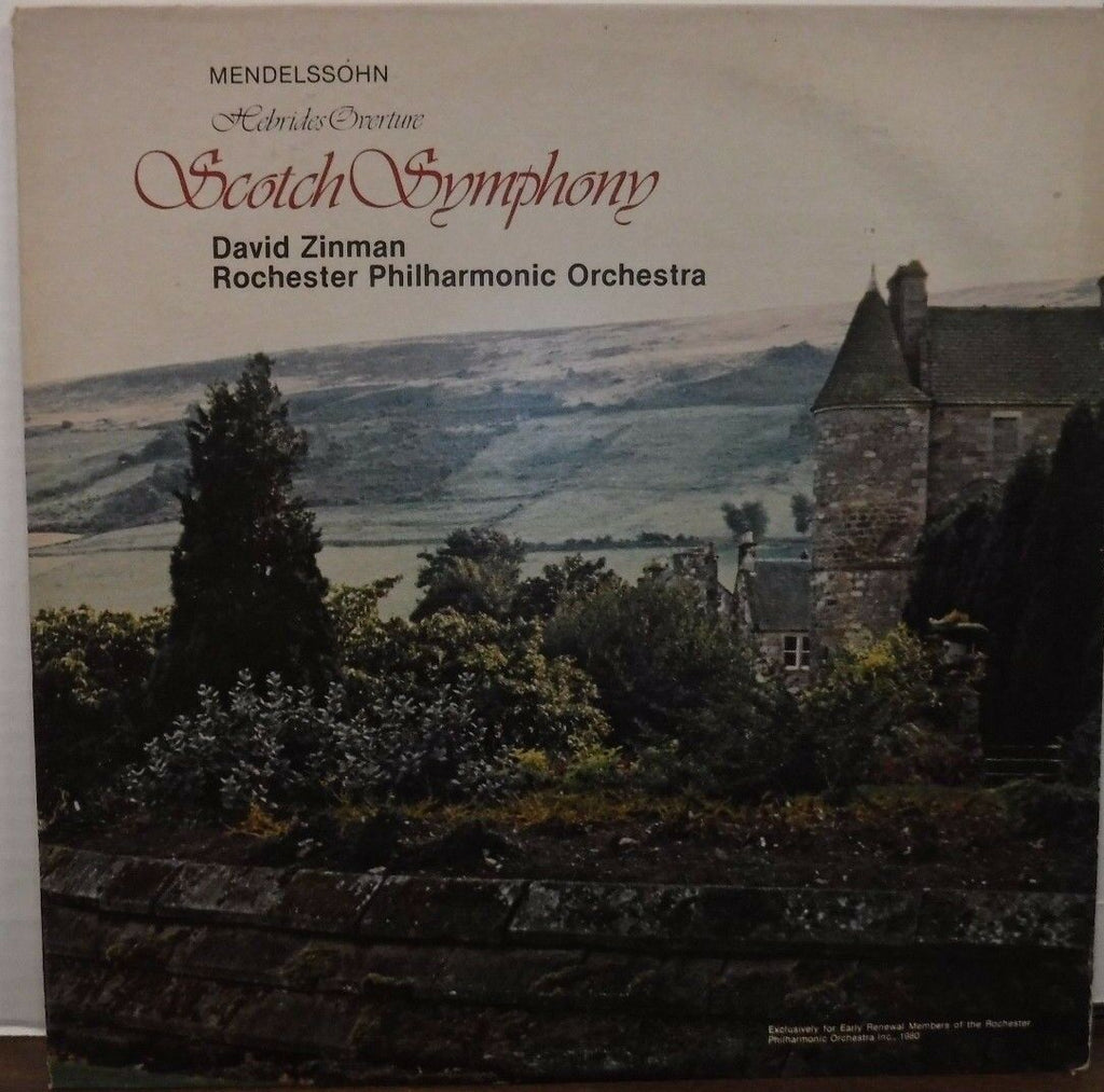 Mendelssohn Hebrides Overtrure Scotch Symphony David Zinman 33RPM 110516LLE