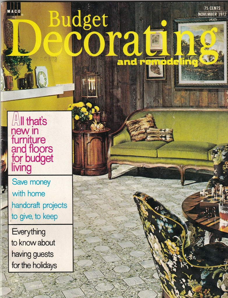 Budget Decorating And Remodeling Mag New In Furniture November 1972 100119nonr