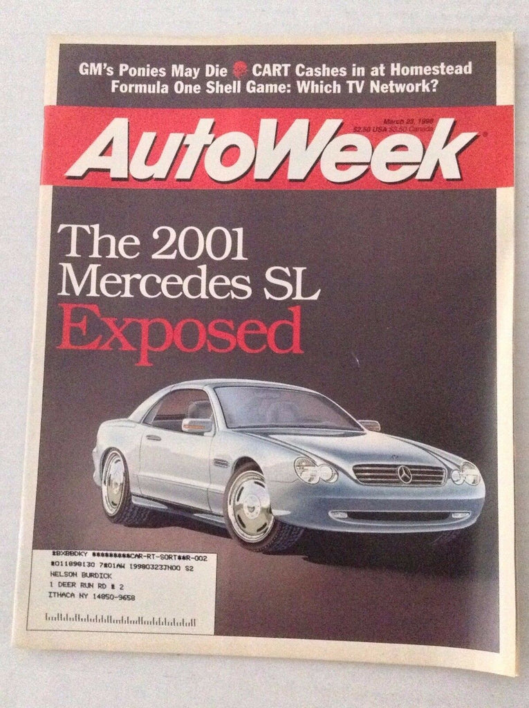 Autoweek Magazine Mercedes SL Exposed March 23, 1998 020117RH