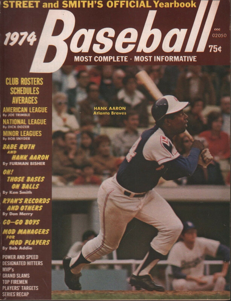 1974 Baseball Hank Aaron Atlanta Braves Street and Smith 092118AME2