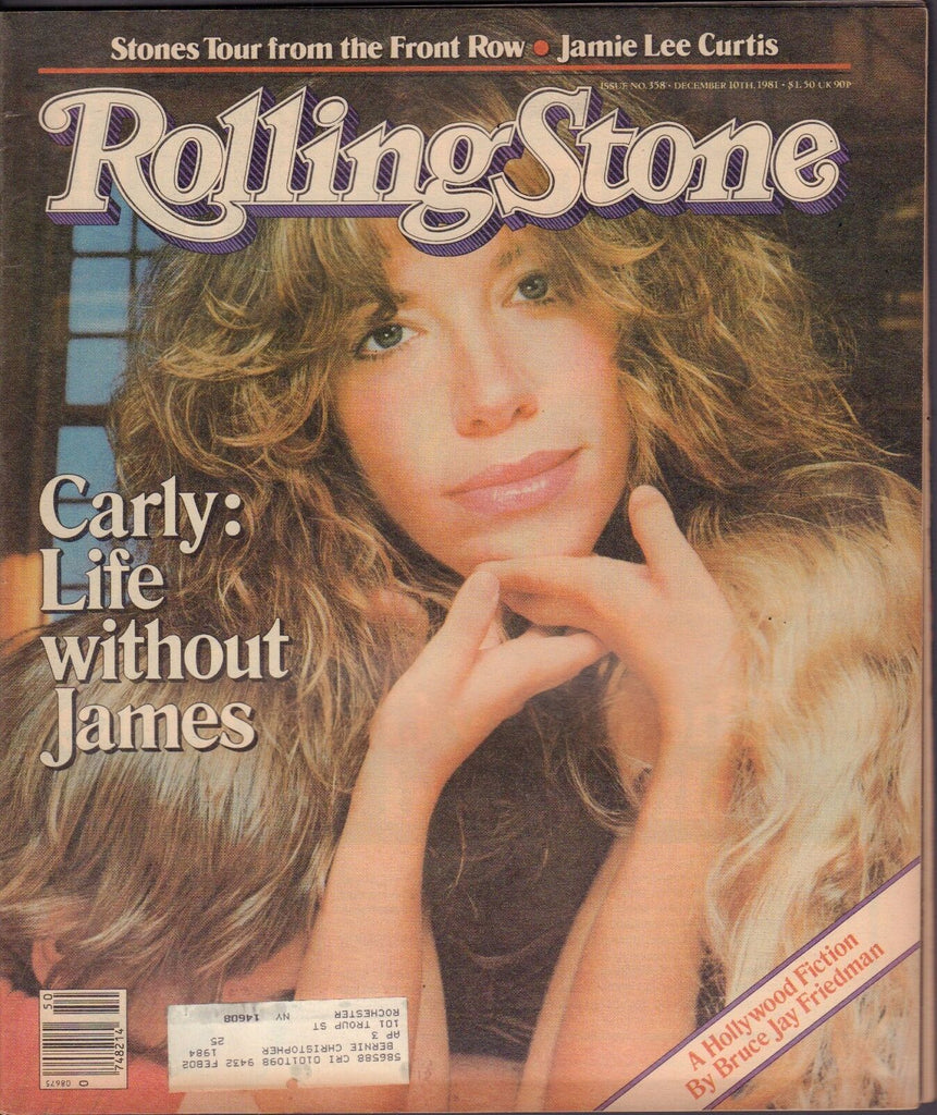 Rolling Stone December 10 1981 Carly Simon, Jay Friedman w/ML 122116DBE