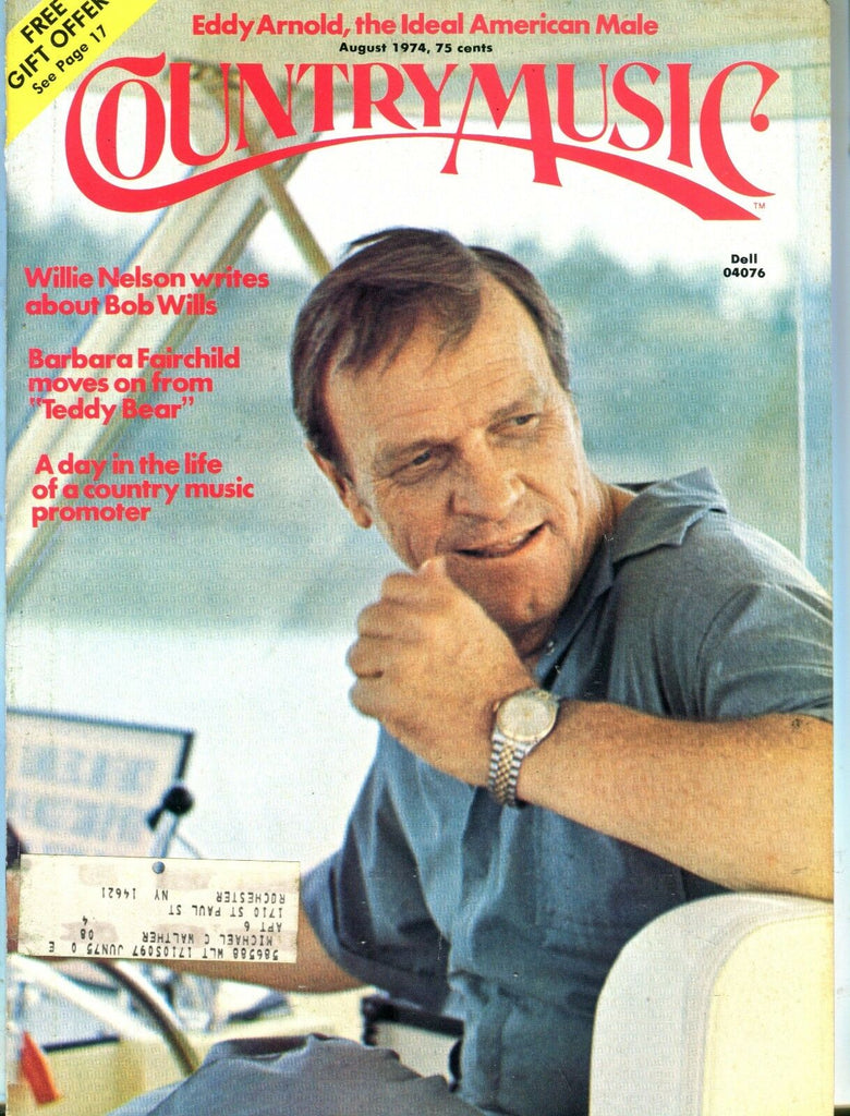 Country Music Magazine August 1974 Eddy Arnold EX w/ML 050717nonjhe