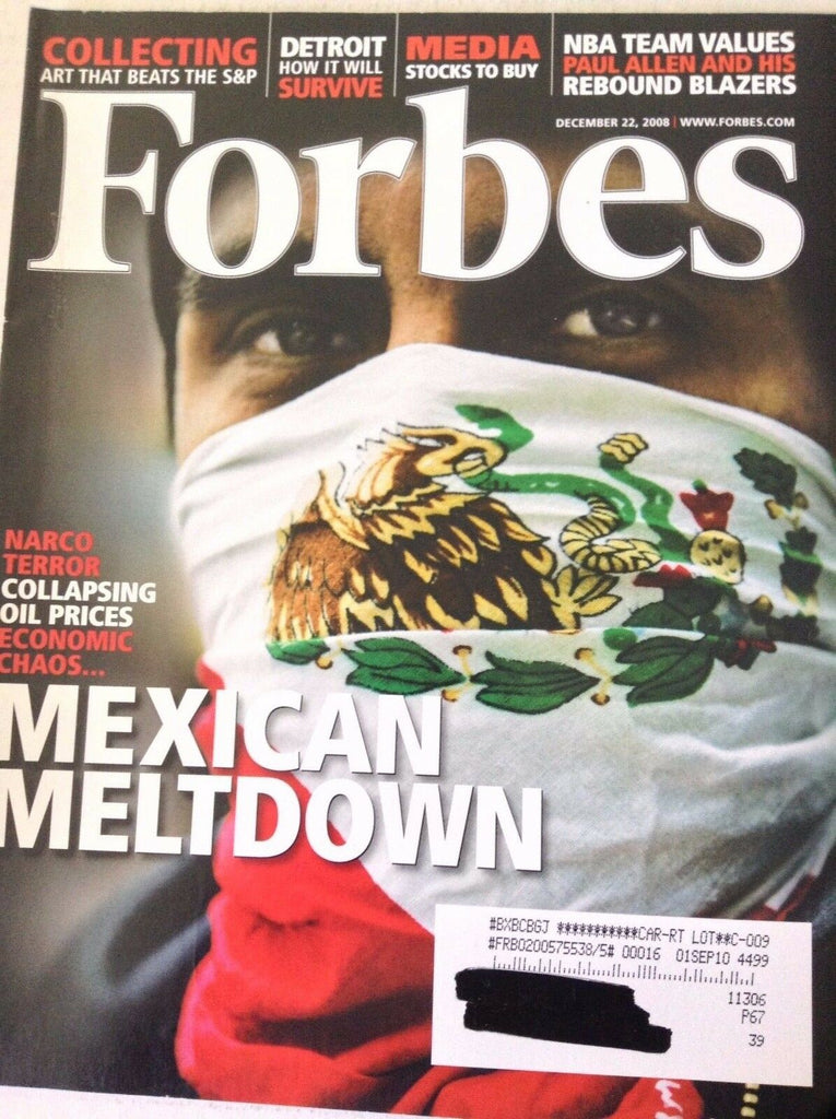 Forbes Magazine Mexican Meltdown Detroit December 22, 2008 081317nonrh