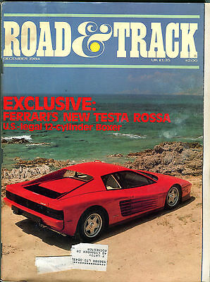 Road & Track Magazine December 1984 Ferrari's New Testa Rossa VGEX 010516jhe