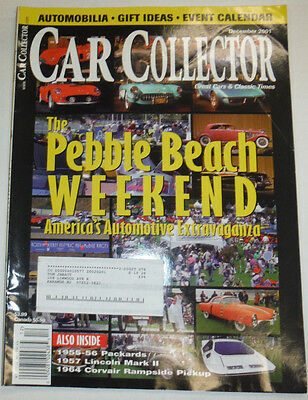 Car Collector Magazine Pebble Beach Weekend December 2001 030415R