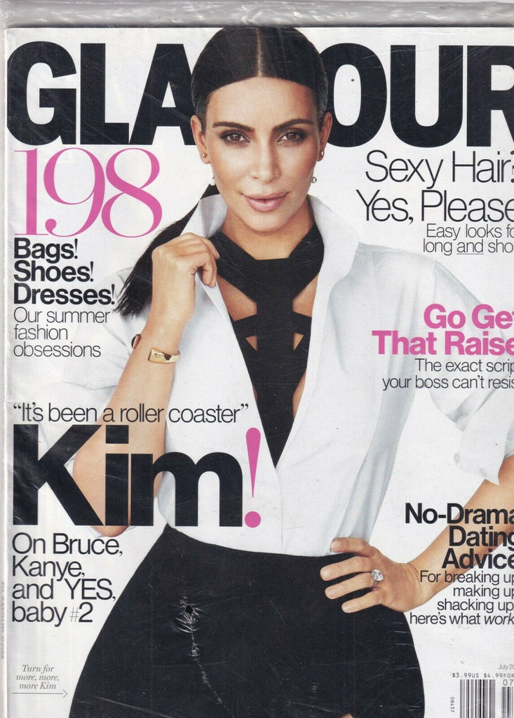 Glamour Mag Kim Kardashian 198 Fashion Obsessions July 2015 SEALED 102119nonr