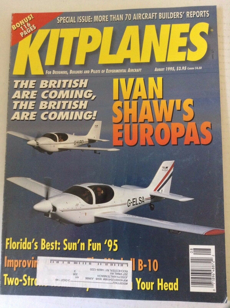 Kitplanes Magazine Ivan Shaw's Europas August 1995 041817nonrh2