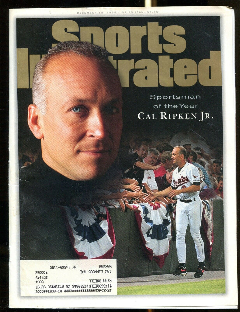 Sports Illustrated Magazine December 18 1995 Cal Ripken Jr. EX w/ML 122816jhe