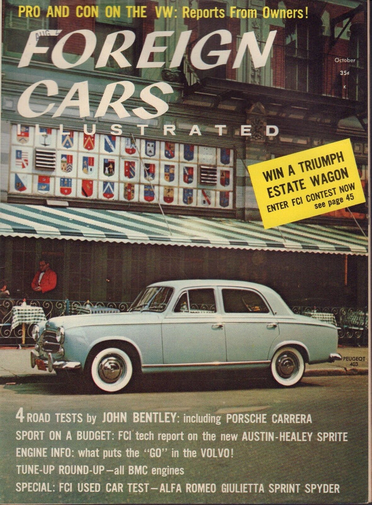 Foreign Cars Magazine October 1958 John Bentley Porsche Carrera 080817nonjhe