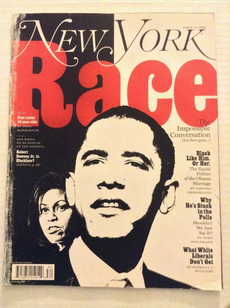 New York Mag Barack Obama Robert Downey Jr. August 18, 2008 080819nonrh
