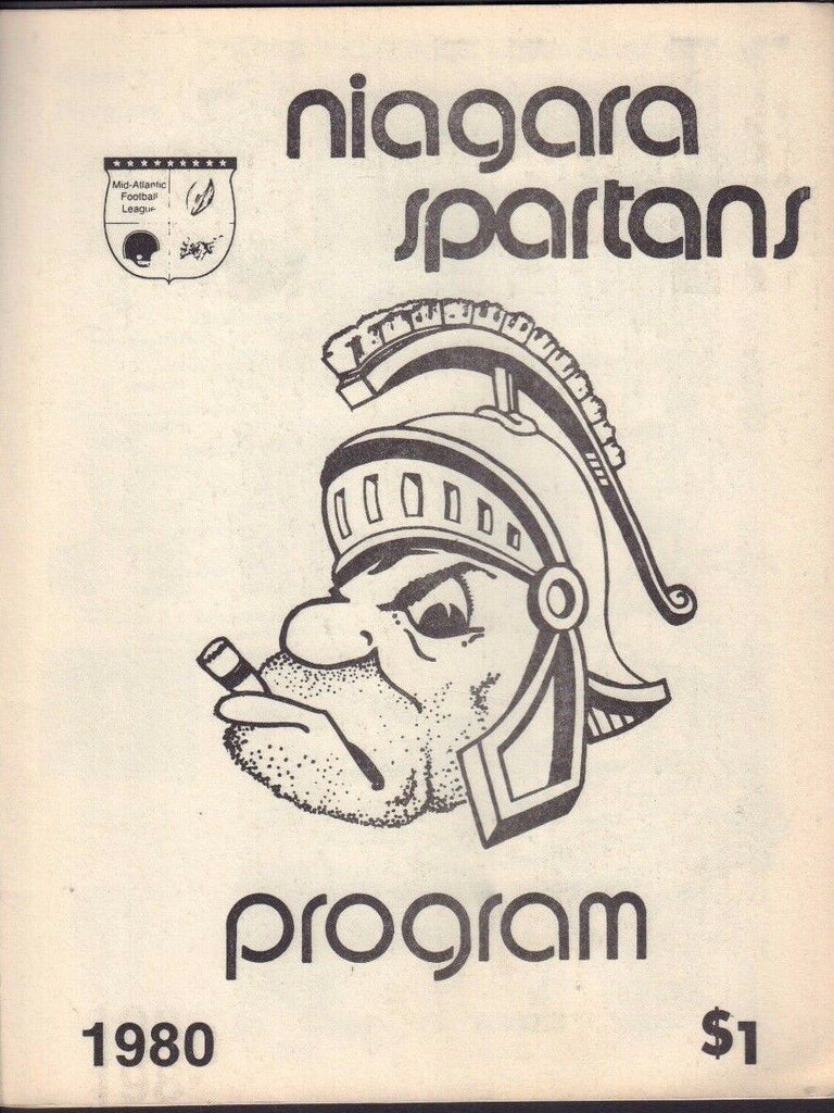 Niagara Spartans 1980 Football Program 071517nonjhe