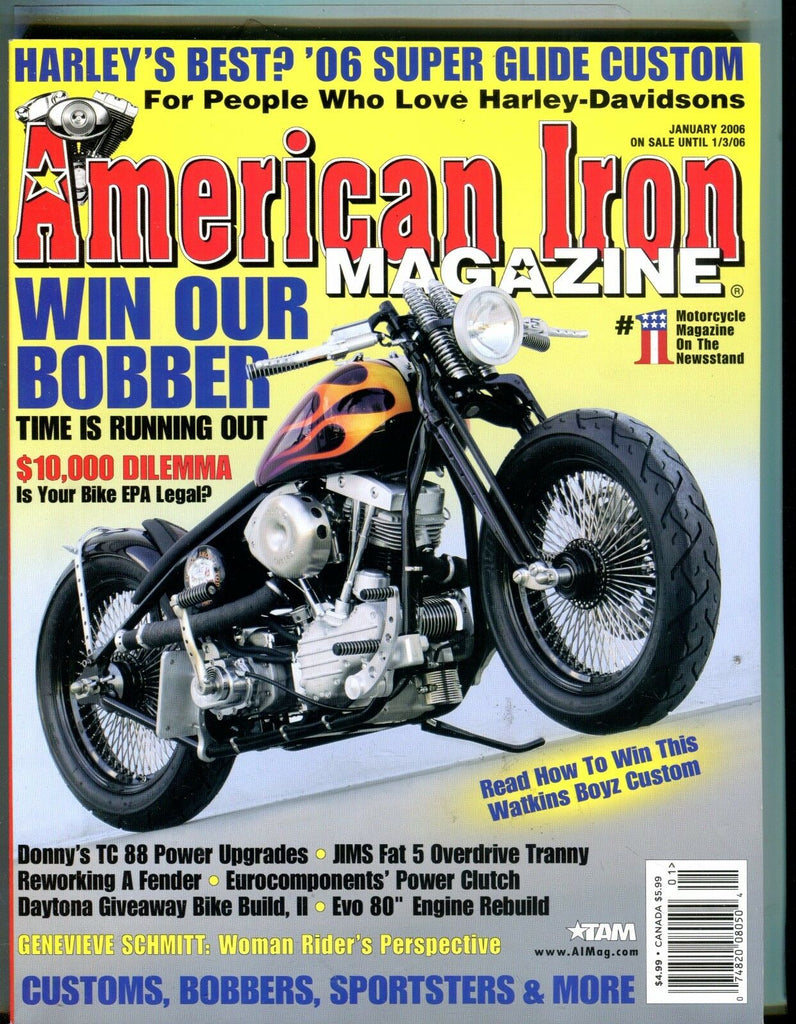 American Iron Magazine January 2006 Bobber EX No ML 042817nonjhe