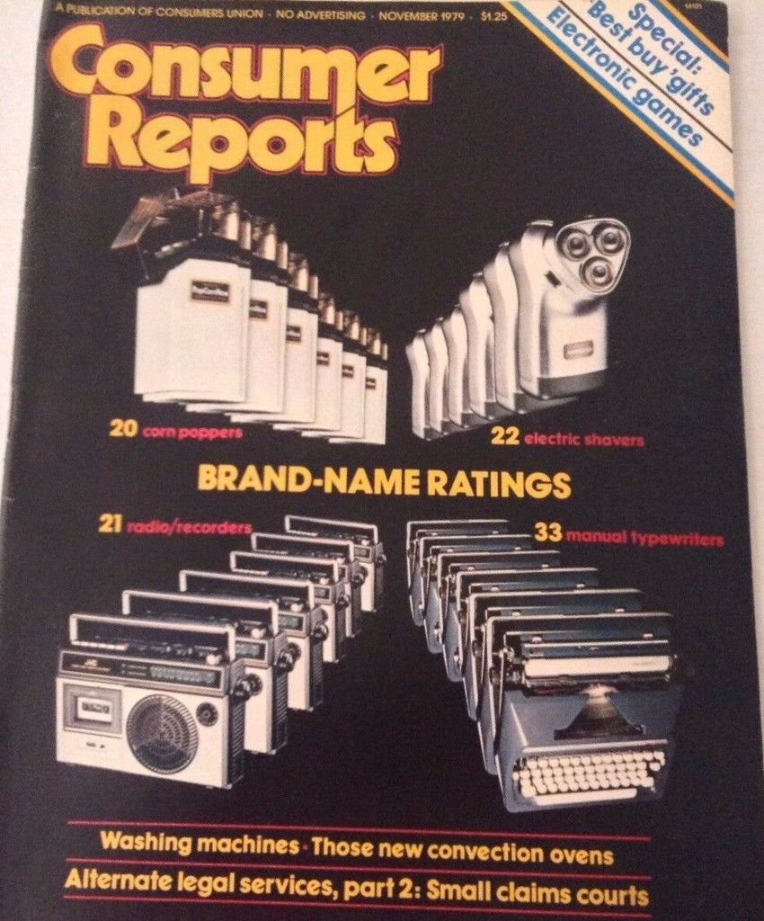 Consumer Reports Magazine 20 Corn Poppers November 1979 072917nonrh