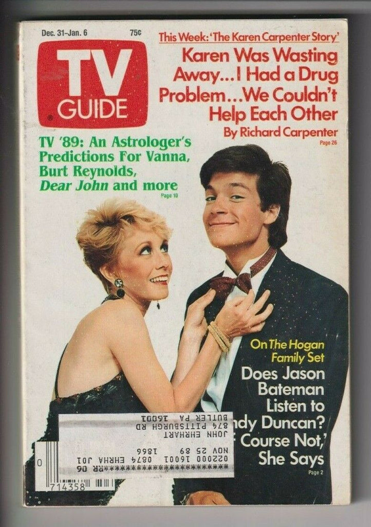 Tv Guide Mag Jason Bateman Cindy Duncan Dec/Jan 6, 1989 110319nonr