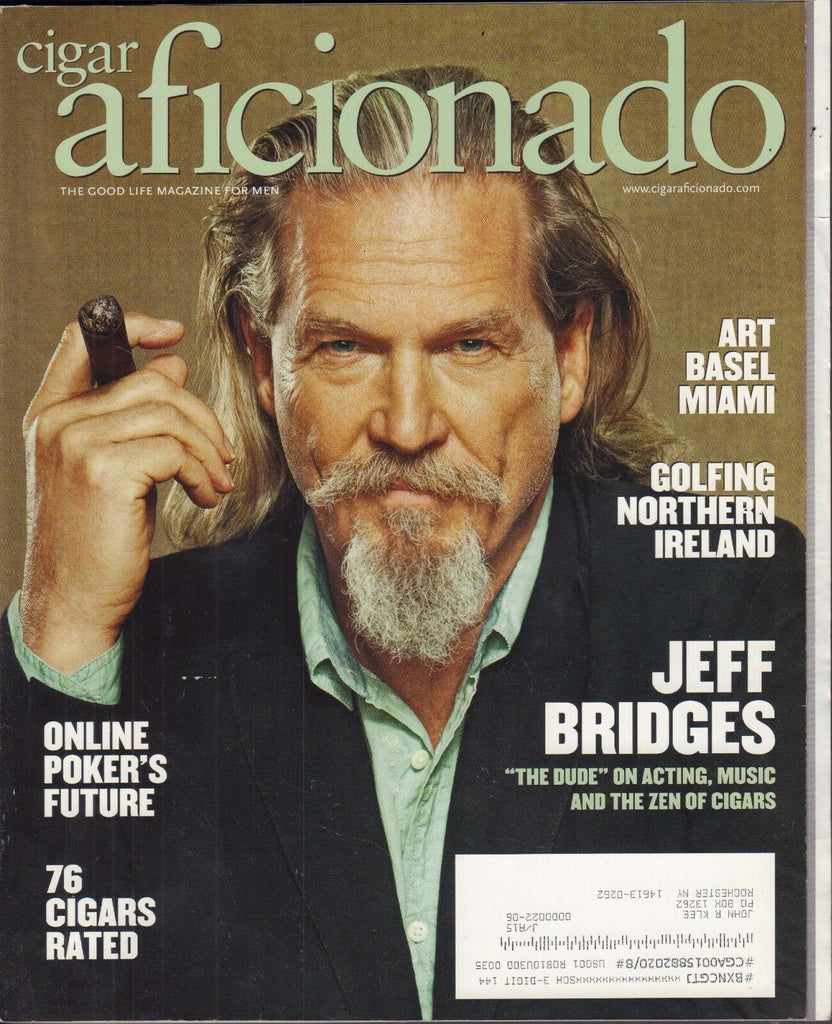 Cigar Aficionado August 2013 Jeff Bridges w/ML Vg 010317DBE2
