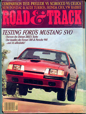 Road & Track October 1983 Testing Ford's Mustang SVO VGEX 122315jhe