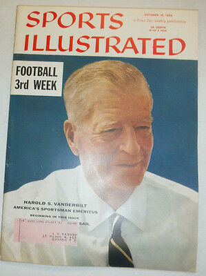 Sports Illustrated Magazine Harold S. Vanderbilt October 1956 WITH ML 040715R
