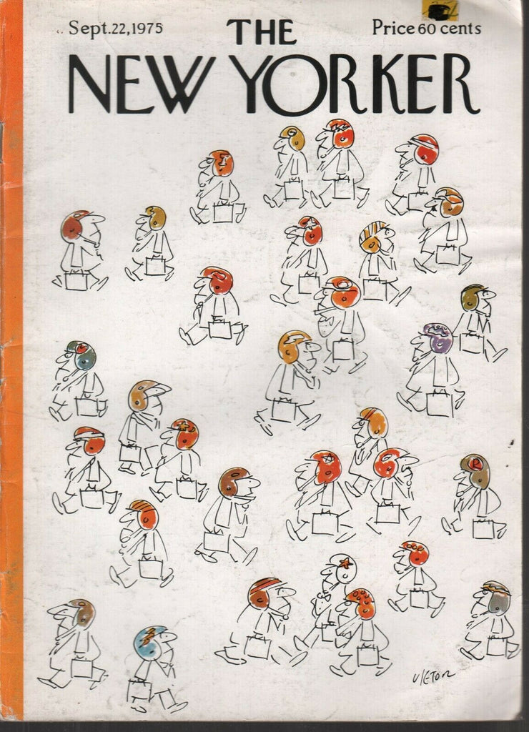 The New Yorker September 22 1975 Dan Victor Football Players Cover 121819AME