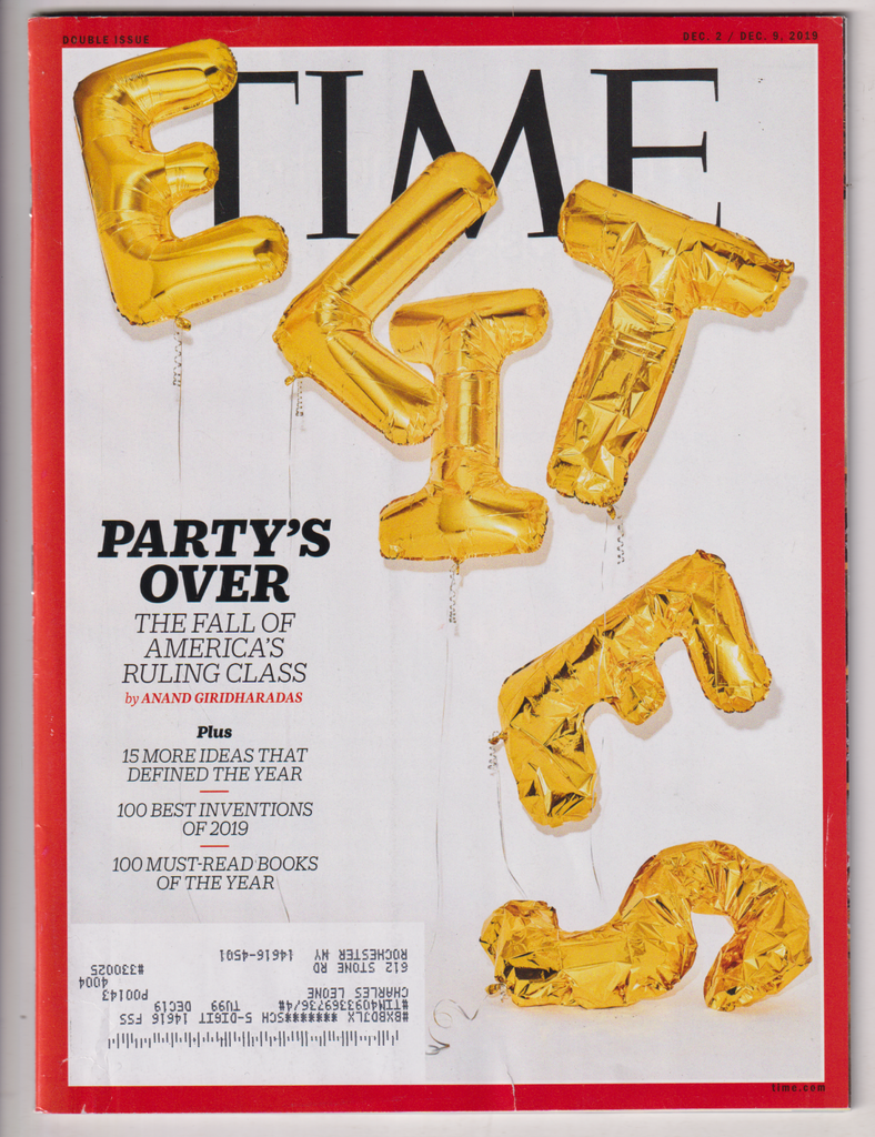 Time Magazine The Fall Of America's Ruling Class December 9, 2019 012920nonr