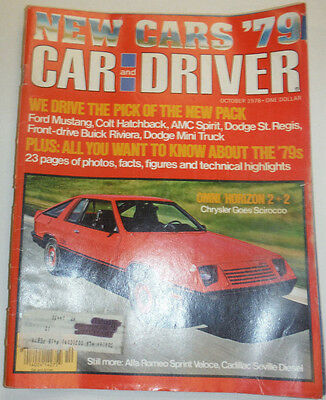 Car And Driver Magazine OMNI/Horizon Ford Mustang October 1978 123014R2